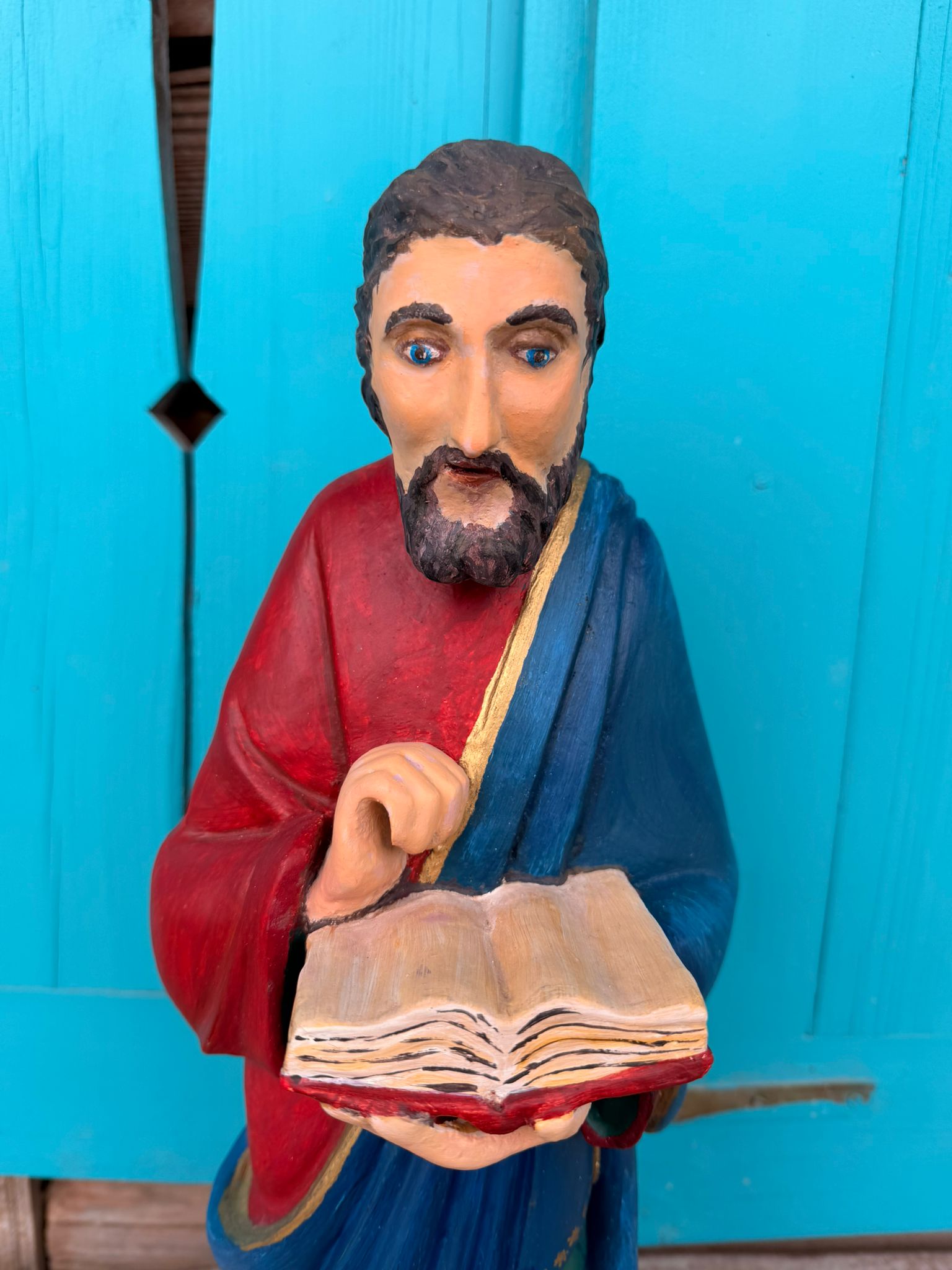 Figura Świętego Marka Ewangelisty z księgą i lwem - obrazek 2
